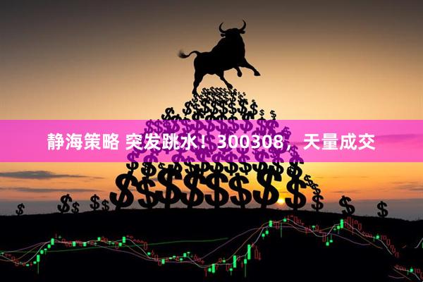 静海策略 突发跳水！300308，天量成交